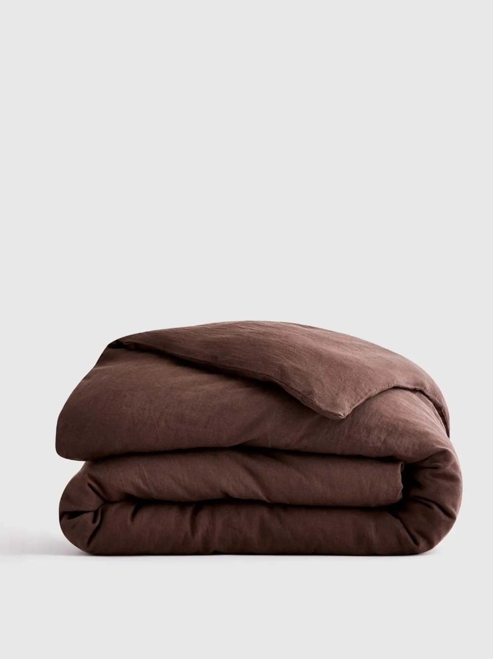 Quince European Linen Duvet Cover, Espresso Brown, Full/Queen, MSRP $220, New